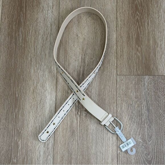 Studded Trim Star Vegan Leather Belt Bohemian - Picture 4 of 11